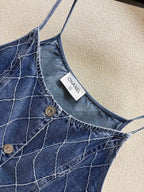 Diamond Stitch Crop Cami Top