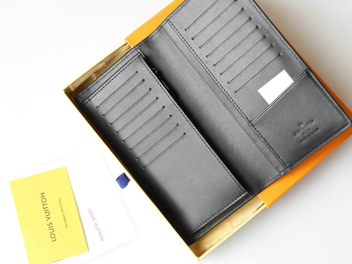 Grey Embossed Long Wallet