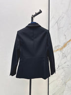 Trim Shawl Collar Fitted Suit Jacket
