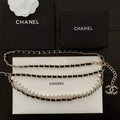 Elegant Pearl Chain Belt