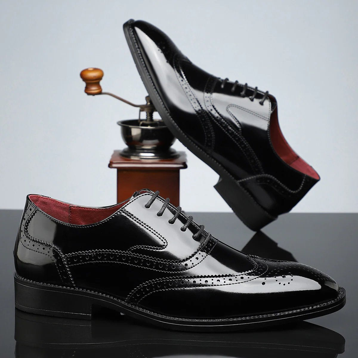Thick‑Sole Brown Lace‑Up Business Shoe