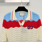 Vibrant Wavy Pattern Polo Shirt
