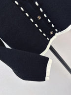 Button Cropped Knit Jacket