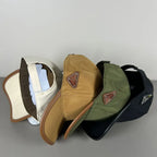Minimalist Style Patchwork Leather Brim Cap