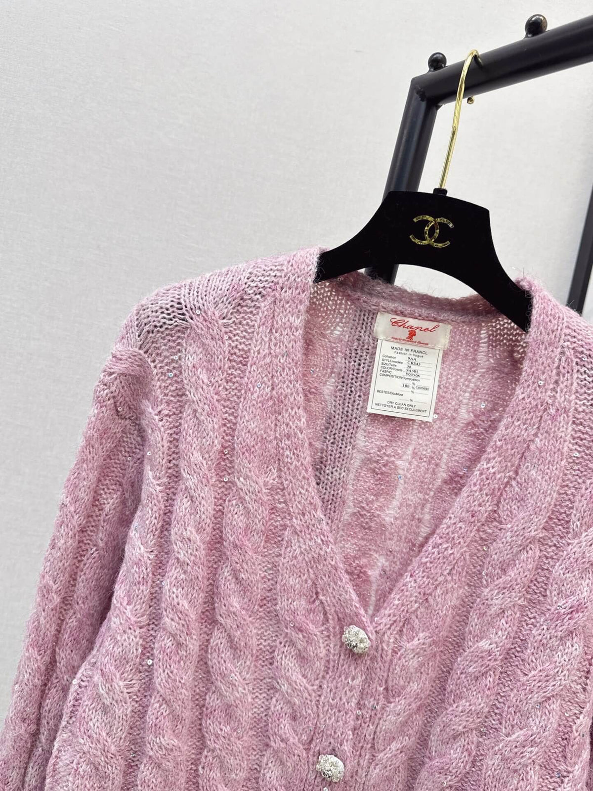 Cable Knit V-Neck Cardigan