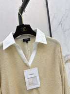 Two-Piece Collar Knit Top