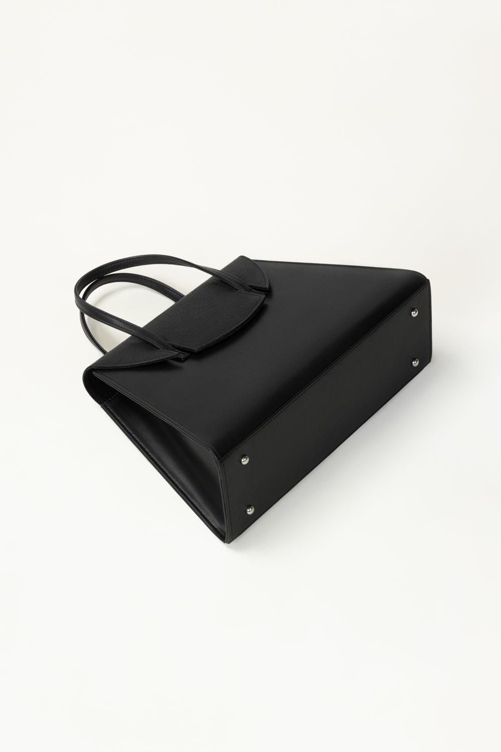 Classic Black Structured Tote Bag