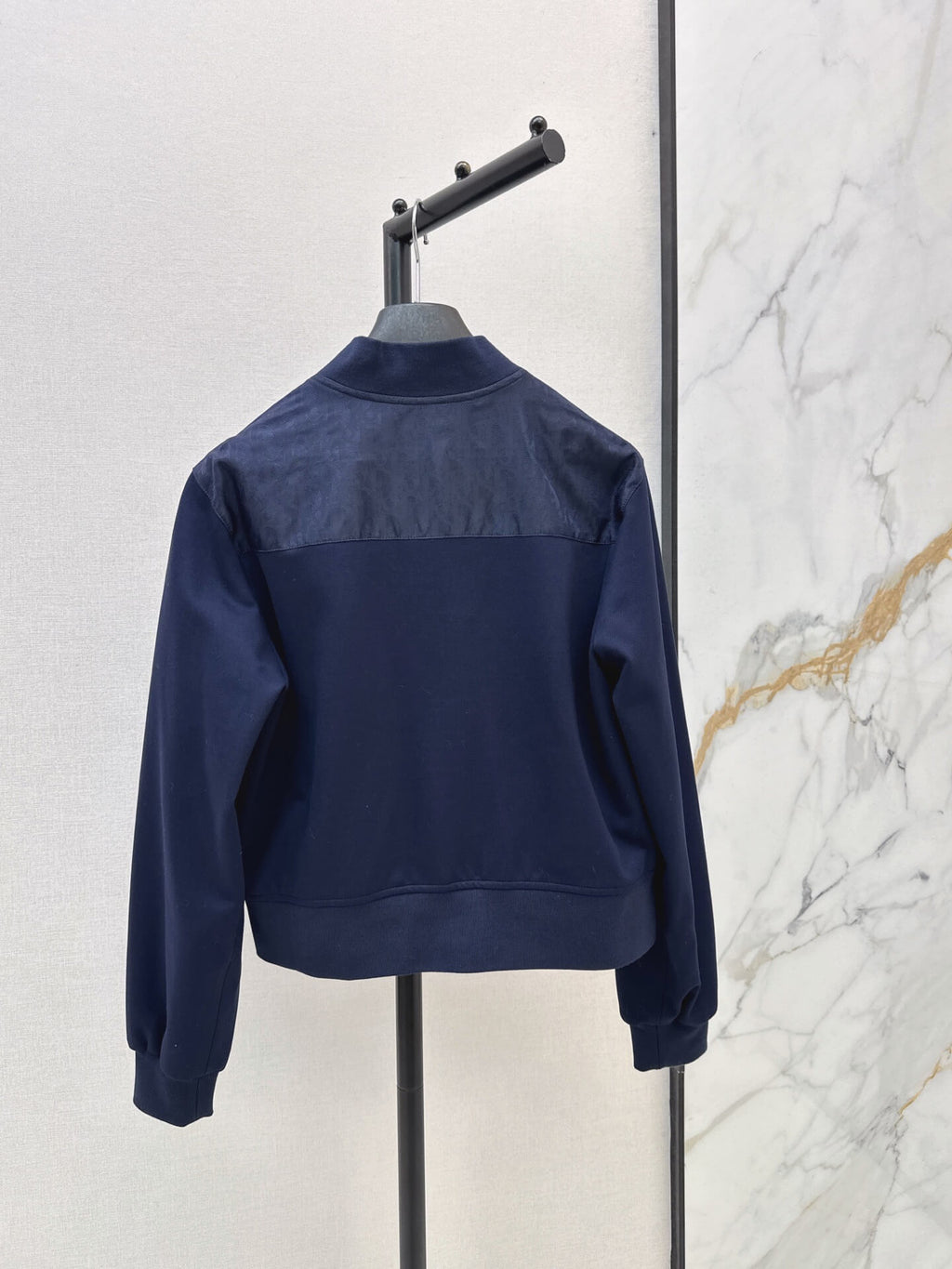 Vintage Print Shoulder Patch Bomber Jacket