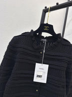Ruffle Layered Knit Cardigan