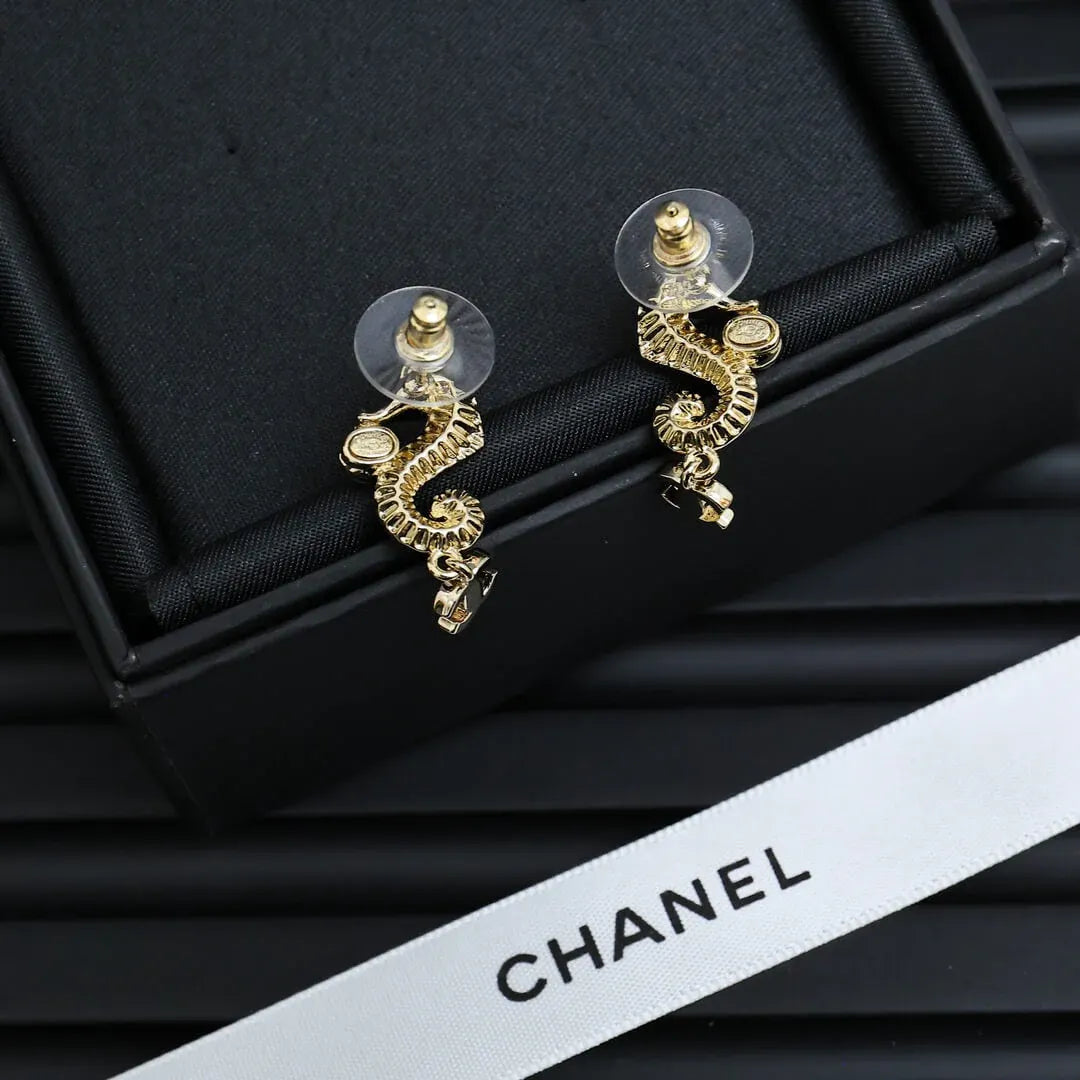 Vintage Seahorse Stud Earrings
