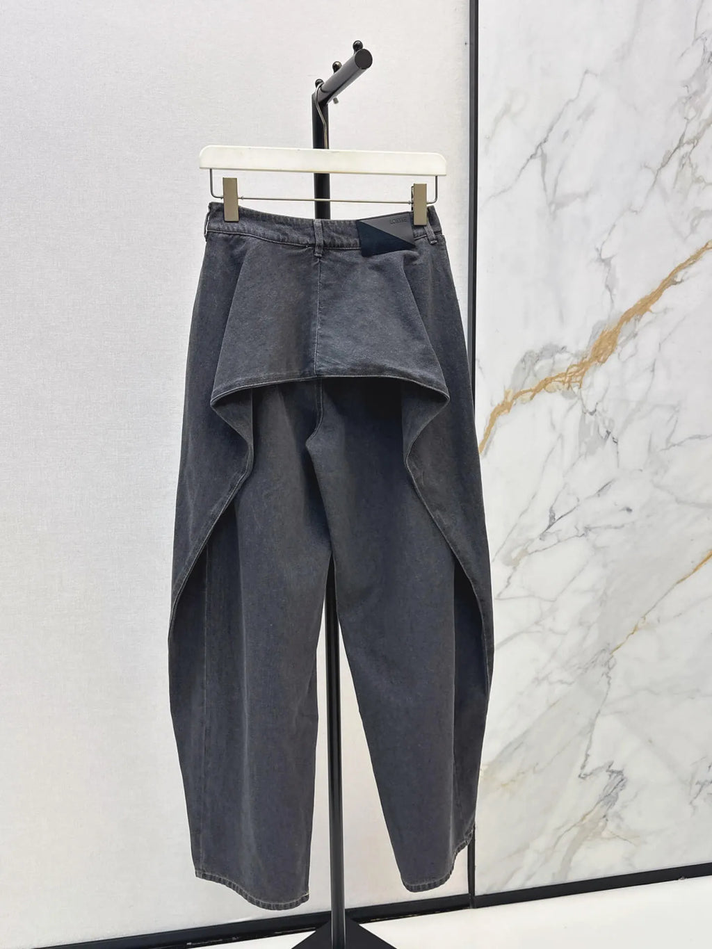 Logo Cropped Shirt Wide Leg Denim Set
