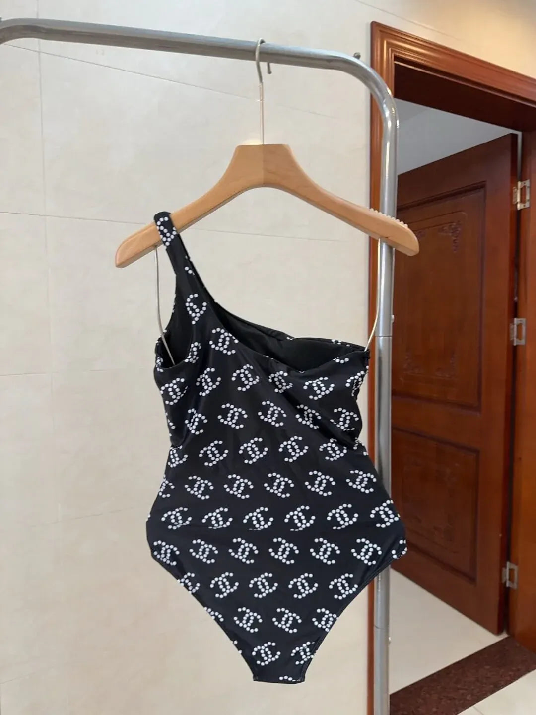 Printed One-Shoulder One-Piece Swimsuit