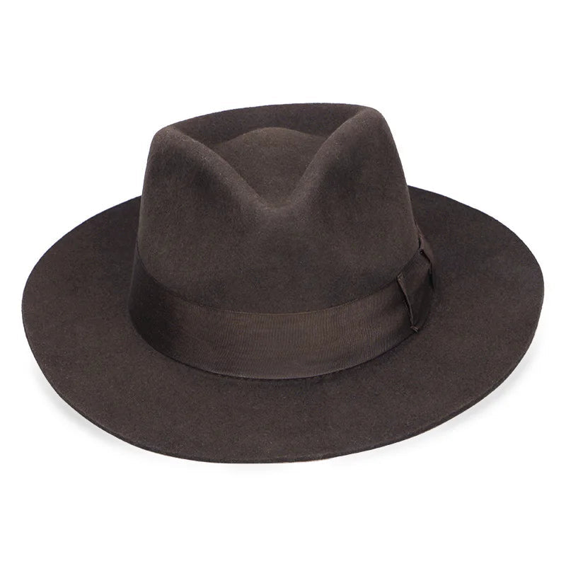 Retro Band‑Detail Fedora Hat
