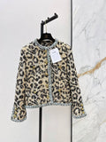 Leopard Tweed Jacket Skirt Set