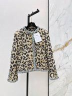 Leopard Tweed Jacket Skirt Set