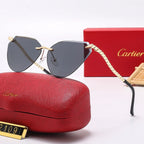 Metal Temple Slightly Curved Sunglasses
