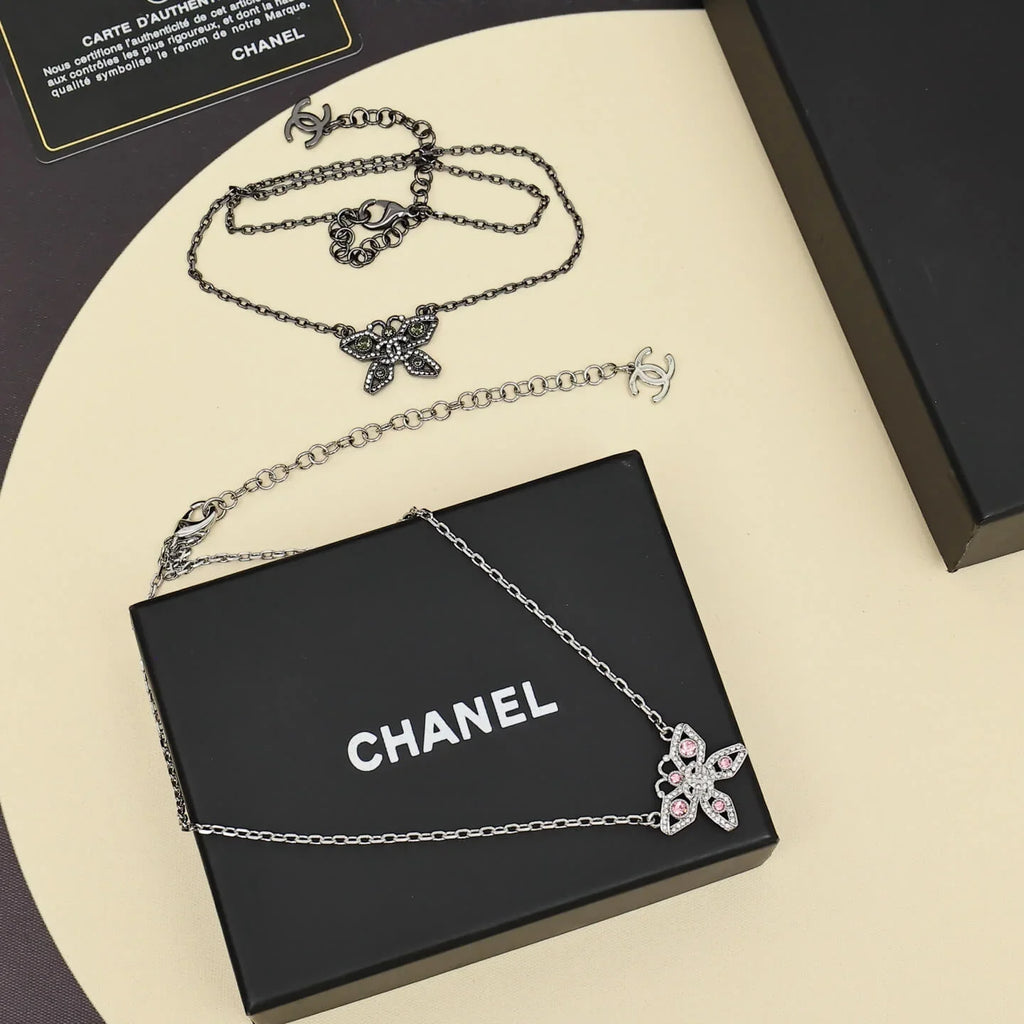 Minimalist Butterfly Diamond Necklace