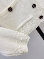 Crochet Collar Knit Cardigan