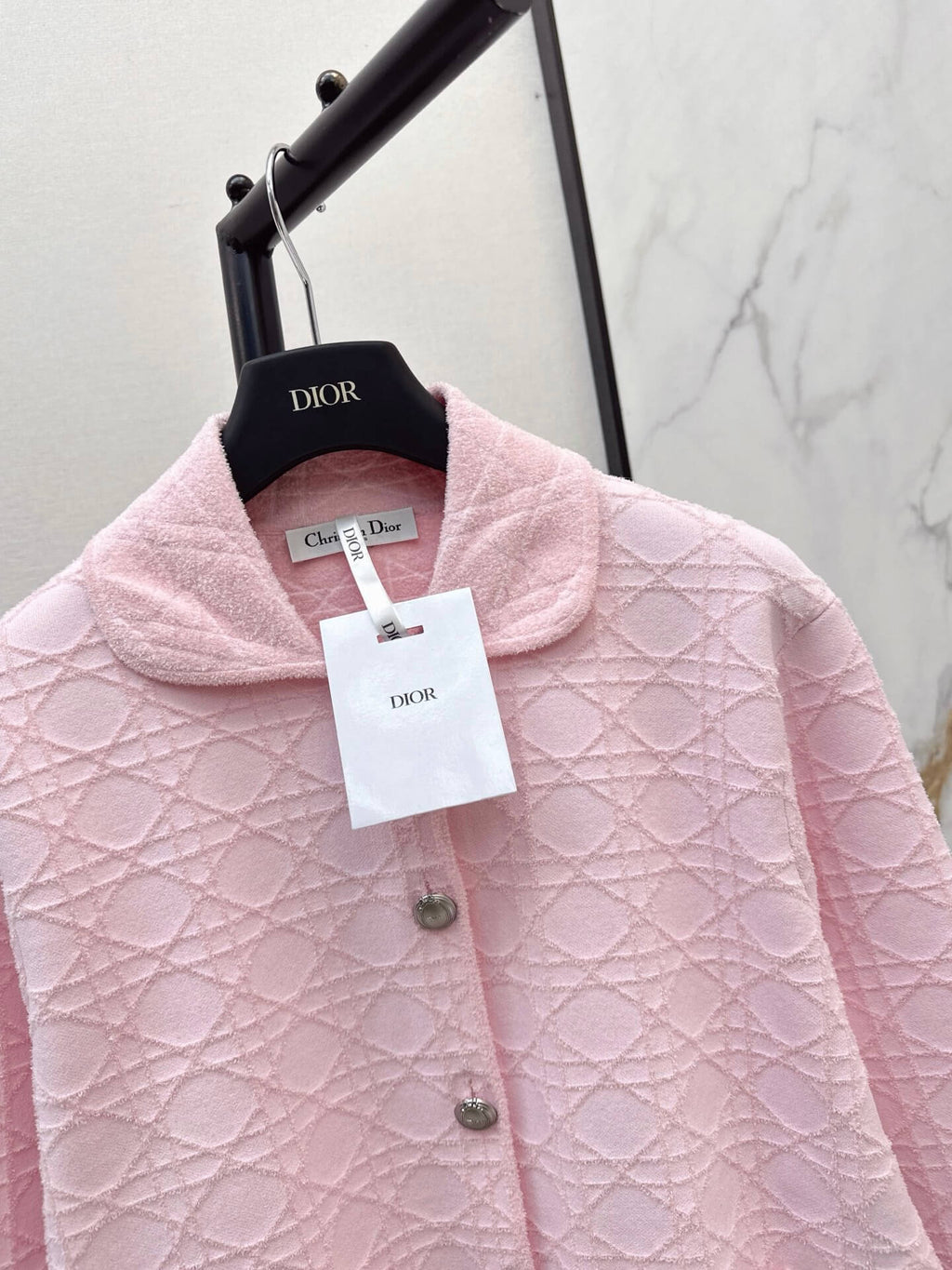 Lattice Button Knit Cardigan