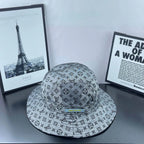 Vintage Grey Patterned Bucket Hat