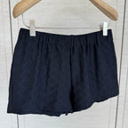 Elastic Waist Jacquard Mini Shorts