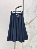High Waist Denim Umbrella Skirt