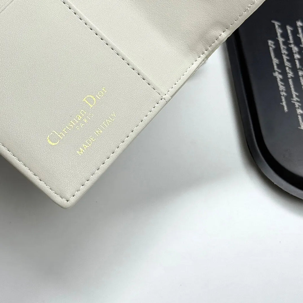 Jacquard Fabric with Leather Card Holder Wallet