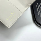 Jacquard Fabric with Leather Card Holder Wallet