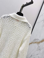 Chunky Mesh Knit Cardigan
