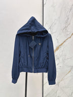 Triangle Hooded Cropped Jacket