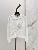 Hollow Embroidery Knit Cardigan