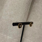 Black-Gold Block Earrings