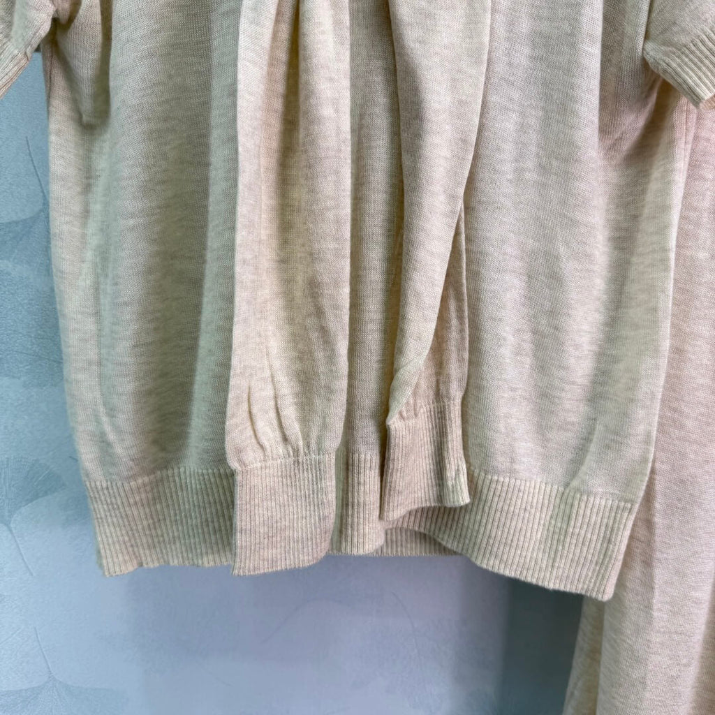 Tie Shawl Knit Two-Piece Set