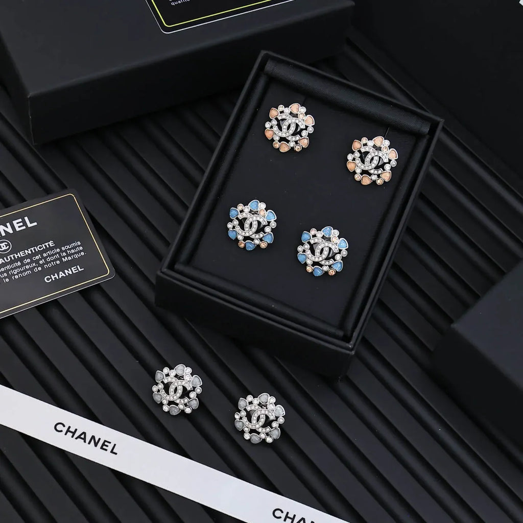 Floral Cluster Stud Earrings