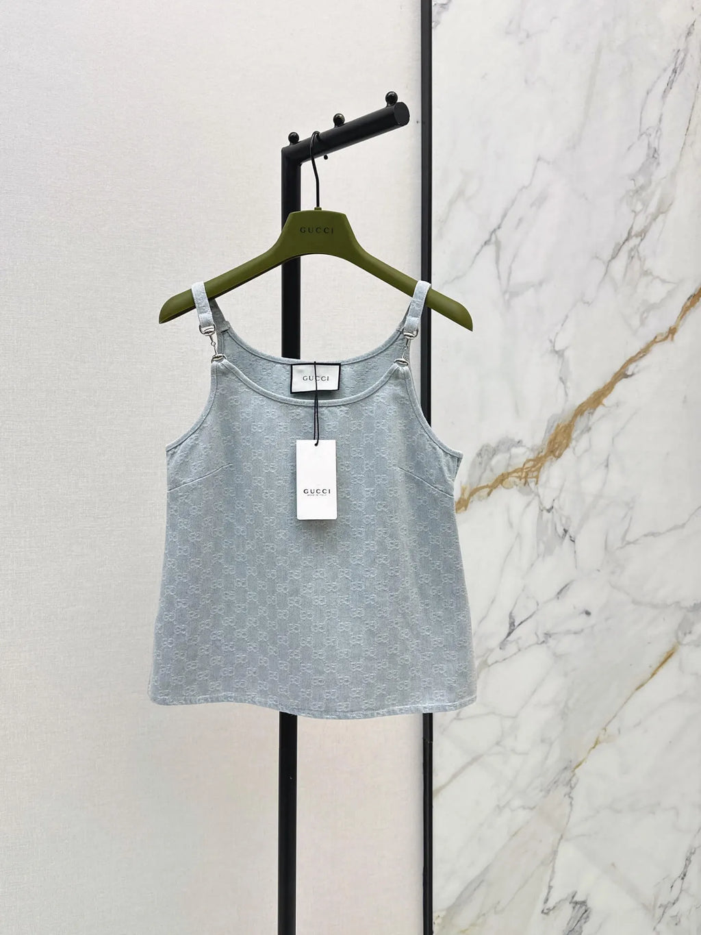 All Over Monogram Denim Vest and Jeans Set