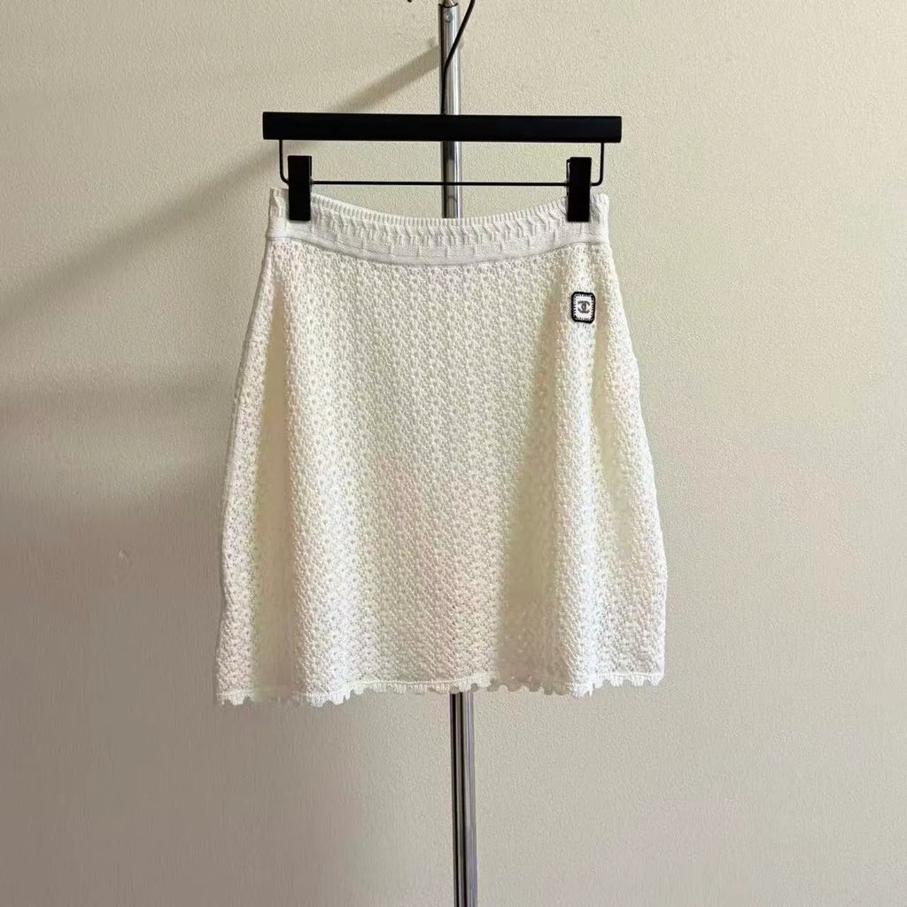 Blend Openwork Knit Skirt