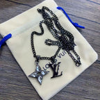 Black Silver Classic Necklace