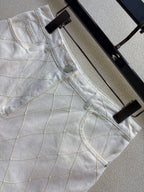 Diamond Stitch Denim Shorts