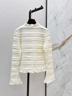 Ruffle Layered Knit Cardigan