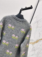 Vintage Flower Raglan Sleeve Cardigan