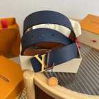 Classic Letter Buckle Reversible Belt