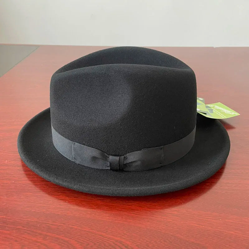 Men’s Short Brim Wool Fedora Hat