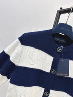 Classic Striped Wool Cardigan