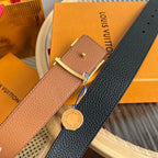 Classic Letter Buckle Reversible Belt