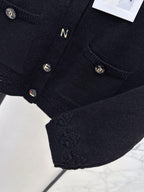 Crochet Collar Knit Cardigan