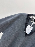 Lace V-neck Knit Top