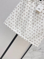 Horseshoe Print Denim Mini Skirt