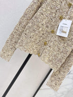 Hollow Round Neck Knit Cardigan