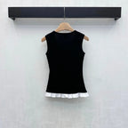 Ruffle Hem Sleeveless Tank Top