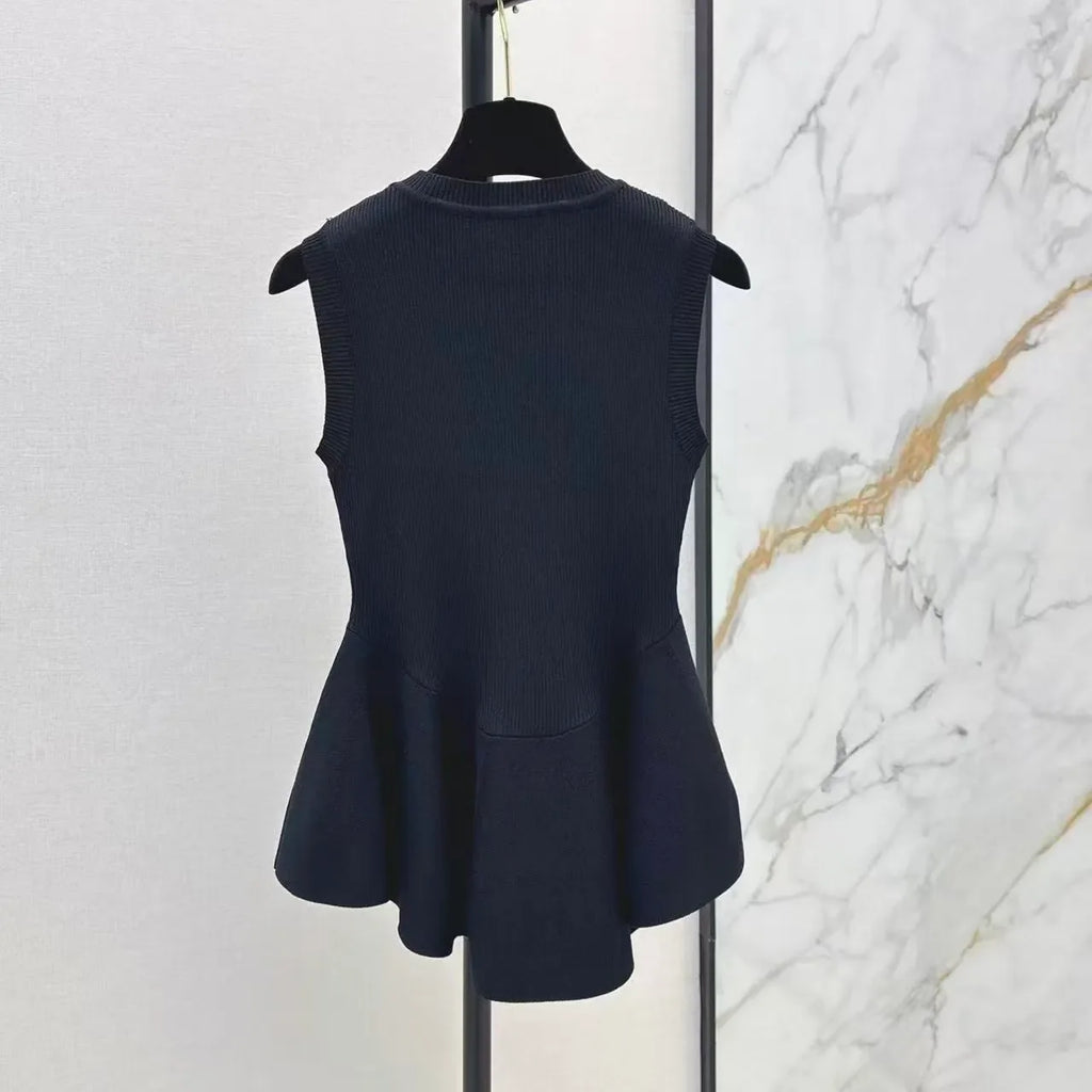 Waist-Cinching Sculptural Hem Tank Top